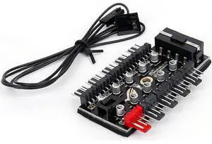 10 Ports PWM 4pin CPU Cooler / Case / Chassis Cooling Fan Hub,10 Port 12V 4 Pin Fan PWM Fan Hub Controller,Power by Molex ,16 inches RPM Feedback Cable 10 Ports PWM 4pin CPU Cooler / Case / Chassis Cooling Fan Hub,10 Port 12V 4 Pin Fan PWM Fan Hub Controller,Power by Molex ,16 inches RPM Feedback Cable