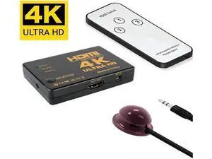 HDMI-compatible Switch 4K,3 Ports HDMI-compatible Switcher 4K@30Hz, 3D, Full HD, 1080P, 3 in 1 Out(3x1) Hub Switching w/ IR Remote Controller for PS4/PS3/PRO/Xbox/360/DVD Game Home HDMI-compatible Switch 4K,3 Ports HDMI-compatible Switcher 4K@30Hz, 3D, Full HD, 1080P, 3 in 1 Out(3x1) Hub Switching w/ IR Remote Controller for PS4/PS3/PRO/Xbox/360/DVD Game Home