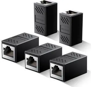 Vszerda Ethernet Coupler, 5 Pack 1000Mbps High Speed Ethernet Extender for Cat7 Cat6 Cat5e Cat5 Cable, Plug and Play, Female to Female Ethernet Connector, in Line Coupler Vszerda Ethernet Coupler, 5 Pack 1000Mbps High Speed Ethernet Extender for Cat7 Cat6 Cat5e Cat5 Cable, Plug and Play, Female to Female Ethernet Connector, in Line Coupler