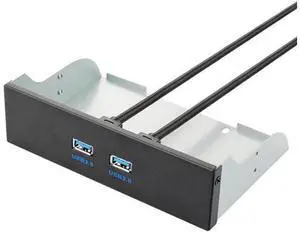 2 Port USB 3.0 5.25" Internal CD-ROM Bay Front Panel USB Hub,Dual USB 3.0 Type A Female to Motherboard USB 20 pin Splitter Adapter w/ 5.25 inch Metal Bracket 2 Port USB 3.0 5.25" Internal CD-ROM Bay Front Panel USB Hub,Dual USB 3.0 Type A Female to Motherboard USB 20 pin Splitter Adapter w/ 5.25 inch Metal Bracket