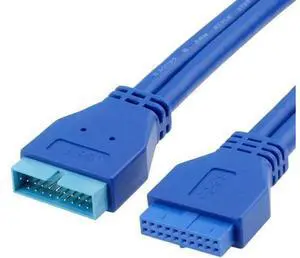 USB 3.0 Motherboard 20 Pin Header Extension Adapter Cable, USB 20-pin Connector Male to Female USB3 Extender Cable-1.64FT USB 3.0 Motherboard 20 Pin Header Extension Adapter Cable, USB 20-pin Connector Male to Female USB3 Extender Cable-1.64FT