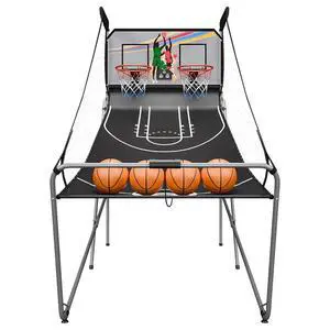 Nova Microdermabrasion Foldable Indoor Basketball Arcade Game Double Shot 2 Player W/ 4 Balls, Electronic Scoreboard and Inflation Pump (Black) Nova Microdermabrasion Foldable Indoor Basketball Arcade Game Double Shot 2 Player W/ 4 Balls, Electronic Scoreboard and Inflation Pump (Black)