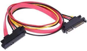 SATA 22Pin Power & Data Combo Extension Cable,SATA 7+15 Male to Female Cable-1 Foot SATA 22Pin Power & Data Combo Extension Cable,SATA 7+15 Male to Female Cable-1 Foot