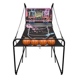 Nova Microdermabrasion Foldable Indoor Basketball Arcade Game Double Shot 2 Player W/ 4 Balls, Electronic Scoreboard and Inflation Pump (Dark Purple) Nova Microdermabrasion Foldable Indoor Basketball Arcade Game Double Shot 2 Player W/ 4 Balls, Electronic Scoreboard and Inflation Pump (Dark Purple)