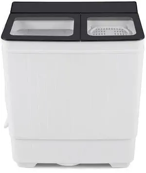 COSTWAY Portable Washing Machine, 26 lbs Laundry Machine with 18 LBS Washer & 8 LBS Spinner Combo, Twin Tub Washer with Built-in Drain Pump for Apartments, RVs, Dorms, Gray COSTWAY Portable Washing Machine, 26 lbs Laundry Machine with 18 LBS Washer & 8 LBS Spinner Combo, Twin Tub Washer with Built-in Drain Pump for Apartments, RVs, Dorms, Gray