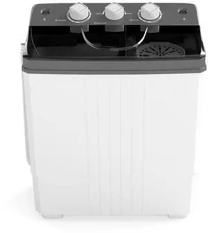 COSTWAY Portable Washing Machine, Twin Tub 20Lbs Capacity, Compact Laundry Washer(12Lbs) and Spinner(8Lbs), Durable Design for Apartment Dorm RV, Grey+White COSTWAY Portable Washing Machine, Twin Tub 20Lbs Capacity, Compact Laundry Washer(12Lbs) and Spinner(8Lbs), Durable Design for Apartment Dorm RV, Grey+White