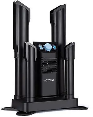COSTWAY Boot Dryer, Shoe Dryers with 180 Mins Timer & Heating Blower, Ozone Disinfection, Extendable Design, Electric Shoe and Boot Warmer for Work Boots, Ski, Glove, Hats, Black COSTWAY Boot Dryer, Shoe Dryers with 180 Mins Timer & Heating Blower, Ozone Disinfection, Extendable Design, Electric Shoe and Boot Warmer for Work Boots, Ski, Glove, Hats, Black