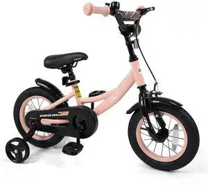 COSTWAY Kids Bike, 12 14 16 18 Inch Toddler Bicycle with Removable Training Wheels, Dual Brakes, Adjustable Seat & Handlebar Height, Girls & Boys Bikes for 3-8 Years Old COSTWAY Kids Bike, 12 14 16 18 Inch Toddler Bicycle with Removable Training Wheels, Dual Brakes, Adjustable Seat & Handlebar Height, Girls & Boys Bikes for 3-8 Years Old