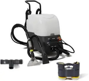 Dapper Commercial Carpet and Upholstery Extractor Cleaning Machine with Steam, Spray-Vacuum, Blower & Mite Remover. Designed for Deep Cleaning. Dual Separate Circuit Power Cords Dapper Commercial Carpet and Upholstery Extractor Cleaning Machine with Steam, Spray-Vacuum, Blower & Mite Remover. Designed for Deep Cleaning. Dual Separate Circuit Power Cords