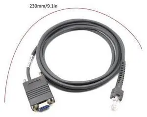 CBA-R01-S07PAR RS232 Serial Cable for Motorola Symbol LS2208 DS4278 6 Feet Straight RJ45 to DB9 (Grey) CBA-R01-S07PAR RS232 Serial Cable for Motorola Symbol LS2208 DS4278 6 Feet Straight RJ45 to DB9 (Grey)