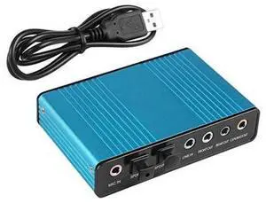 USB 6 Channel 5.1 / 7.1 Surround External Sound Card PC Laptop Desktop Tablet Audio Optical Adapter Card Stock Fiber SPDIF Black USB 6 Channel 5.1 / 7.1 Surround External Sound Card PC Laptop Desktop Tablet Audio Optical Adapter Card Stock Fiber SPDIF Black
