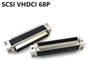 SCSI VHDCI68 VHDCI 68P V68 V.68 Single-layer Female Adapter 90 Degree Plug-in VHDCI 68P Female Connector SCSI VHDCI68 VHDCI 68P V68 V.68 Single-layer Female Adapter 90 Degree Plug-in VHDCI 68P Female Connector