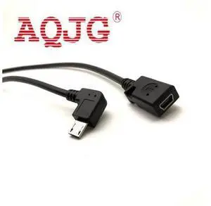 Usb 2.0 Mini Female to Micro Male Cable mini usb to Micro Extend cable 90 degree Right Angle Wholesale Usb 2.0 Mini Female to Micro Male Cable mini usb to Micro Extend cable 90 degree Right Angle Wholesale