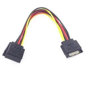 SATA 15 Pin Male To 2 SATA 15 Pin Female 15Pin Power Cable HDD Y Splitter Universal Connector Adapter SATA 15 Pin Male To 2 SATA 15 Pin Female 15Pin Power Cable HDD Y Splitter Universal Connector Adapter