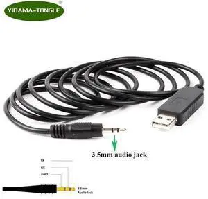 USB to TTL Serial Adapter Converter cable, FTDI Chip 3.3V TTL UART 6feet to 3.5mm audio jack plug Stereo Cable, TTL-232R-3V3-AJ USB to TTL Serial Adapter Converter cable, FTDI Chip 3.3V TTL UART 6feet to 3.5mm audio jack plug Stereo Cable, TTL-232R-3V3-AJ