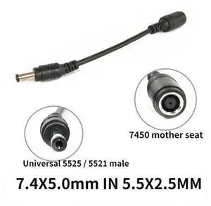 2pcs Laptop Charger Connect Cord for Asus Toshiba Notebook Adapter DC7.4x5.0mm Female to 5.5x2.5mm Power Adapter Converter Cable 2pcs Laptop Charger Connect Cord for Asus Toshiba Notebook Adapter DC7.4x5.0mm Female to 5.5x2.5mm Power Adapter Converter Cable