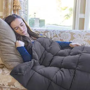 Nova Microdermabrasion Weighted Blanket (15 lbs, 48x72 Grey) Cooling Breathable Heavy Blanket for Adults All Season Microfiber Material with Glass Beads Soft Thick Comfort Blanket Nova Microdermabrasion Weighted Blanket (15 lbs, 48x72 Grey) Cooling Breathable Heavy Blanket for Adults All Season Microfiber Material with Glass Beads Soft Thick Comfort Blanket
