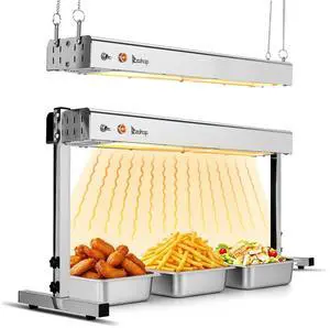 Winado 24 inch Food Heating Lamp, 750W Commercial Food Heat Lamp, Hanging & Freestanding Stainless Steel Infrared Strip Heater, Food Warming Lamp Restaurant Equipment for Restaurant Kitchen Cafeteria Winado 24 inch Food Heating Lamp, 750W Commercial Food Heat Lamp, Hanging & Freestanding Stainless Steel Infrared Strip Heater, Food Warming Lamp Restaurant Equipment for Restaurant Kitchen Cafeteria
