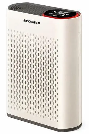 ECOSELF Air Purifiers for Home Large Room up to 2,400 Ft², Air Purifiers for Bedroom 360° Air Intake with Smart Auto Mode, HEPA Air Purifier Red ECOSELF Air Purifiers for Home Large Room up to 2,400 Ft², Air Purifiers for Bedroom 360° Air Intake with Smart Auto Mode, HEPA Air Purifier Red
