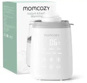 Momcozy Bottle Warmer, Fast Bottle Warmers for All Bottles with Timer, Accurate Temperature Control and Automatic Shut-Off, No Lid Required for Heating, White-Gray Momcozy Bottle Warmer, Fast Bottle Warmers for All Bottles with Timer, Accurate Temperature Control and Automatic Shut-Off, No Lid Required for Heating, White-Gray