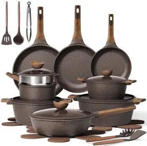 26PCS Pots and Pans Set Non Stick, Cookware Set Pots and Pans Induction Cook Ware, Nonstick Kitchen Cooking, PFOA Free 26PCS Pots and Pans Set Non Stick, Cookware Set Pots and Pans Induction Cook Ware, Nonstick Kitchen Cooking, PFOA Free