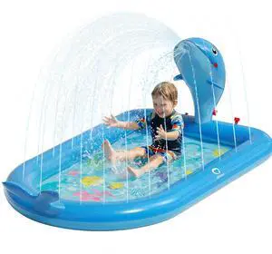 QPAU Unique Gifts for One Year Old,Blue Whale Toy Splash Pad for Toddlers,Inflatable Pool for Birthday GirlBoy Gifts 1 Year Old GirlBoy Gifts QPAU Unique Gifts for One Year Old,Blue Whale Toy Splash Pad for Toddlers,Inflatable Pool for Birthday GirlBoy Gifts 1 Year Old GirlBoy Gifts