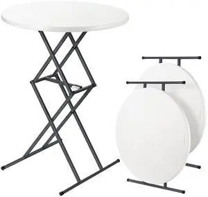32" Round Folding Table 4 Heights Adjustable, One-Hand Quick Lift, Instalift, Plastic Portable Indoor Outdoor Table for Parties Commercial Events, 2-Pack, Granite White Zeta O3 Pro 32" Round Folding Table 4 Heights Adjustable, One-Hand Quick Lift, Instalift, Plastic Portable Indoor Outdoor Table for Parties Commercial Events, 2-Pack, Granite White Zeta O3 Pro