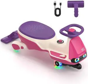 FanttikRide N10 Pro Electric Wiggle Car, USB-C Fast Charging, One-Click Detachable Mop, RGB Eye Lights, Flashing Wheels, Bluetooth, Anti-Rollover, GlideWiz, Ride on Toys for Ages 3+, 150 Lbs, Pink FanttikRide N10 Pro Electric Wiggle Car, USB-C Fast Charging, One-Click Detachable Mop, RGB Eye Lights, Flashing Wheels, Bluetooth, Anti-Rollover, GlideWiz, Ride on Toys for Ages 3+, 150 Lbs, Pink