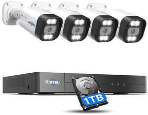 Hiseeu 4K PoE Security Camera System, 8CH NVR 4Pcs 5MP Wired Outdoor IP Cameras, Night Vision, Motion Detection, Waterproof Home Video Surveillance Kit, 1TB HDD for 24/7 Record Hiseeu 4K PoE Security Camera System, 8CH NVR 4Pcs 5MP Wired Outdoor IP Cameras, Night Vision, Motion Detection, Waterproof Home Video Surveillance Kit, 1TB HDD for 24/7 Record