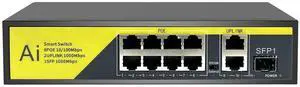 1000 Mbps Hiseeu PoE Switch w/8 PoE+ Ports, 2 Gigabit Uplink Ports, Unmanaged Plug & Play, 120W, Extend Mode 250m (820 FT), Fanless, Sturdy Metal Case, Desktop/Wall Mount 1000 Mbps Hiseeu PoE Switch w/8 PoE+ Ports, 2 Gigabit Uplink Ports, Unmanaged Plug & Play, 120W, Extend Mode 250m (820 FT), Fanless, Sturdy Metal Case, Desktop/Wall Mount
