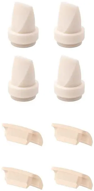 eufy Original Duckbill Valves and Spout Cap (4-Pack) for Wearable Breast Pump E10/S1/S1 Pro, Breast Pump Replacement Parts eufy Original Duckbill Valves and Spout Cap (4-Pack) for Wearable Breast Pump E10/S1/S1 Pro, Breast Pump Replacement Parts