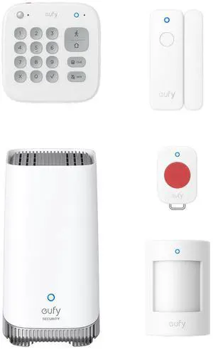 eufy Alarm System 5-Piece Kit with Homebase 3, Wireless Smart Home or Business Security System, Expandable, Easy Setup, App Control, No Monthly fee eufy Alarm System 5-Piece Kit with Homebase 3, Wireless Smart Home or Business Security System, Expandable, Easy Setup, App Control, No Monthly fee