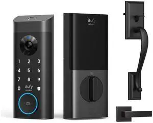eufy Security Video Smart Lock E330 with Lever Handle, 3-in-1 Camera+Doorbell+Fingerprint Keyless Entry Door Lock, eufy Security Video Smart Lock E330 with Lever Handle, 3-in-1 Camera+Doorbell+Fingerprint Keyless Entry Door Lock,