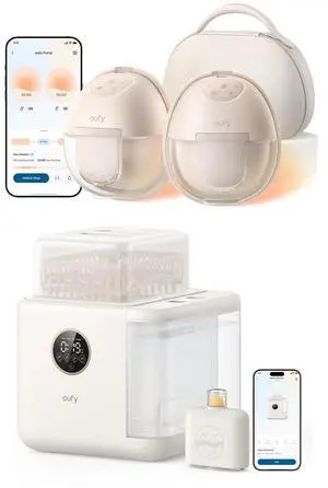 eufy Security Heated Wearable Breast Pump S1 Pro with Bottle Washer S1 Pro, Built-in Water Softener, All-in-One 3D HydroBlast Washer, 212°F Steam Sterilizer & Thoroughly Fast Dryer eufy Security Heated Wearable Breast Pump S1 Pro with Bottle Washer S1 Pro, Built-in Water Softener, All-in-One 3D HydroBlast Washer, 212°F Steam Sterilizer & Thoroughly Fast Dryer