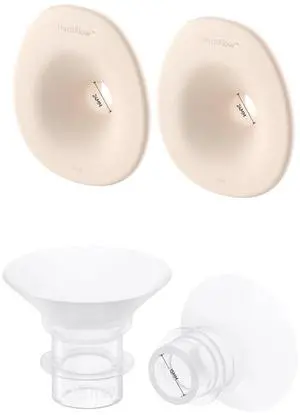 eufy Security Original 24mm Flange (2-Pack) and 15mm Sizing Inserts (2-Pack), Replacement Accessories for Wearable Breast Pump E20/S1/S1 Pro, HeatFlow Technology, Food-Grade Silicone, Durable eufy Security Original 24mm Flange (2-Pack) and 15mm Sizing Inserts (2-Pack), Replacement Accessories for Wearable Breast Pump E20/S1/S1 Pro, HeatFlow Technology, Food-Grade Silicone, Durable