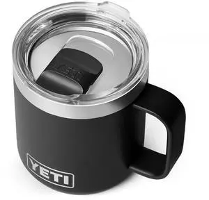 Rambler 10 oz Ceramic Lined Stackable Mug, Vacuum Insulated, Stainless Steel with MagSlider Lid, Black Rambler 10 oz Ceramic Lined Stackable Mug, Vacuum Insulated, Stainless Steel with MagSlider Lid, Black