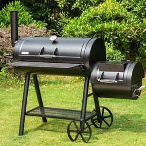 Heavy-Duty Charcoal Outdoor Smoker Grills, Extra Large Offset Smoker (941 SQ.IN. Cooking Area), Charcoal Grill & Smoker Combo for BBQ Patio Cooking Heavy-Duty Charcoal Outdoor Smoker Grills, Extra Large Offset Smoker (941 SQ.IN. Cooking Area), Charcoal Grill & Smoker Combo for BBQ Patio Cooking