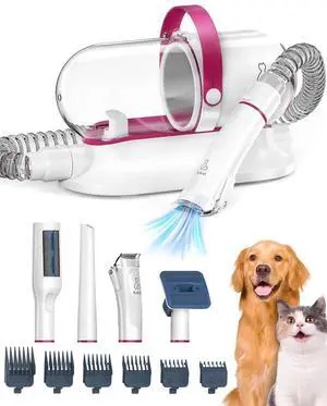 Dog Grooming Kit & Vacuum, Professional Pet Grooming Vacuum with Shedding Brush, Dog Clippers, Dog Dryer and Cleaner, 1.5L Dust Cup Pet Grooming Kit for Dogs, Cats, Quiet, 2 Filters Dog Grooming Kit & Vacuum, Professional Pet Grooming Vacuum with Shedding Brush, Dog Clippers, Dog Dryer and Cleaner, 1.5L Dust Cup Pet Grooming Kit for Dogs, Cats, Quiet, 2 Filters
