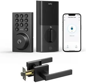 eufy Security Smart Lock C30 with Door Lever, Keyless Entry, Built-in WiFi Deadbolt for Front Door, No Bridge Required, Easy Installation, App Remote Control, Auto Lock eufy Security Smart Lock C30 with Door Lever, Keyless Entry, Built-in WiFi Deadbolt for Front Door, No Bridge Required, Easy Installation, App Remote Control, Auto Lock
