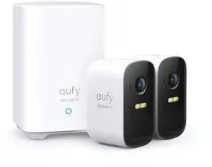 eufy Security, eufyCam 2C 2-Cam Kit, Security Camera Wireless Outdoor, Home Security System, HomeKit Compatibility, 1080p HD, IP67, Night Vision, Motion Only Alert, No Monthly Fee eufy Security, eufyCam 2C 2-Cam Kit, Security Camera Wireless Outdoor, Home Security System, HomeKit Compatibility, 1080p HD, IP67, Night Vision, Motion Only Alert, No Monthly Fee