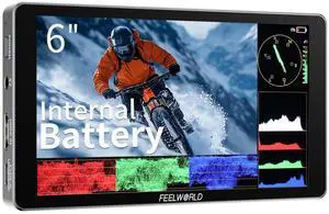 FEELWORLD P6XL 6 inch Built in Battery Aluminium 1200nit Camera Field DSLR Monitor, 4K HDMI in/Out Touchscreen High Brightness Waveform 3D LUT HDR Lightweight with Sunshade for Videographer FEELWORLD P6XL 6 inch Built in Battery Aluminium 1200nit Camera Field DSLR Monitor, 4K HDMI in/Out Touchscreen High Brightness Waveform 3D LUT HDR Lightweight with Sunshade for Videographer