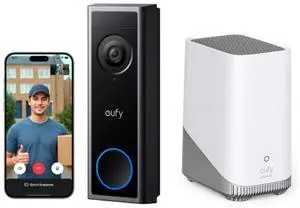 eufy Security Video Doorbell C30 with HomeBase S380, Battery Powered, 2K FHD, 4:3 Expanded View, Easy Installation, Ring Call, Human and Motion Detection, No Monthly Fee eufy Security Video Doorbell C30 with HomeBase S380, Battery Powered, 2K FHD, 4:3 Expanded View, Easy Installation, Ring Call, Human and Motion Detection, No Monthly Fee