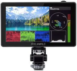 FEELWORLD LUT5 5.5 Inch 3000nits Ultra Bright DSLR Camera Field Monitor Auto Dimming Touchscreen HDR 3D LUT with Waveform F970 External Power and Install Kit 4K HDMI Input Output 1920X1080 IPS Panel FEELWORLD LUT5 5.5 Inch 3000nits Ultra Bright DSLR Camera Field Monitor Auto Dimming Touchscreen HDR 3D LUT with Waveform F970 External Power and Install Kit 4K HDMI Input Output 1920X1080 IPS Panel