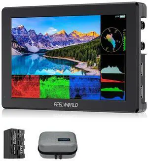FEELWORLD T7S PRO 7 Inch 2000nit Aluminium Camera Field Video Monitor 1920x1200 IPS 4K HDMI 60 3G SDI Waveform LUT HDR with F750 4400mAh Battery and Bag FEELWORLD T7S PRO 7 Inch 2000nit Aluminium Camera Field Video Monitor 1920x1200 IPS 4K HDMI 60 3G SDI Waveform LUT HDR with F750 4400mAh Battery and Bag