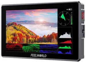 FEELWORLD H5 5.5 Inch 12G SDI 1200nit Aluminium Camera Field DSLR Monitor Touchscreen Waveform HDR 3D LUT Out for Cinematic Filmmaker Photographer FEELWORLD H5 5.5 Inch 12G SDI 1200nit Aluminium Camera Field DSLR Monitor Touchscreen Waveform HDR 3D LUT Out for Cinematic Filmmaker Photographer