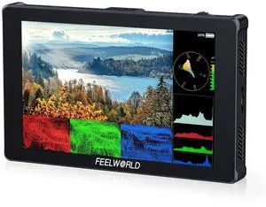 FEELWORLD F7 Plus 7 Inch 1200nit DSLR Camera Field Monitor High Brightness Touch Screen 3D Lut HDR Waveform F970 External Power Install Kit 1920x1200 4K 60Hz HDMI Input and Output FEELWORLD F7 Plus 7 Inch 1200nit DSLR Camera Field Monitor High Brightness Touch Screen 3D Lut HDR Waveform F970 External Power Install Kit 1920x1200 4K 60Hz HDMI Input and Output