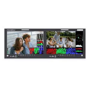 FEELWORLD FRM1001G Dual 10.1 Inch 4RU 12G SDI Rackmount Monitor with Waveform Vector Histogram False Color 3D LUT Ethernet Remote Control Tally for OB Van/Studio Production FEELWORLD FRM1001G Dual 10.1 Inch 4RU 12G SDI Rackmount Monitor with Waveform Vector Histogram False Color 3D LUT Ethernet Remote Control Tally for OB Van/Studio Production