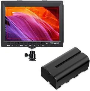 FEELWORLD FW759 Camera Monitor with F550 Battery FEELWORLD FW759 Camera Monitor with F550 Battery