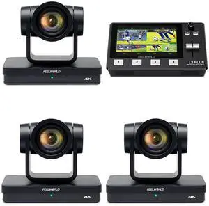 FEELWORLD 3 UHD4K12X PTZ Camera and L2 Plus Video Switcher Bundle FEELWORLD 3 UHD4K12X PTZ Camera and L2 Plus Video Switcher Bundle