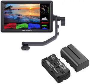 FEELWORLD FW568 Camera Monitor with 2 x F550 2200mAh Batteries FEELWORLD FW568 Camera Monitor with 2 x F550 2200mAh Batteries